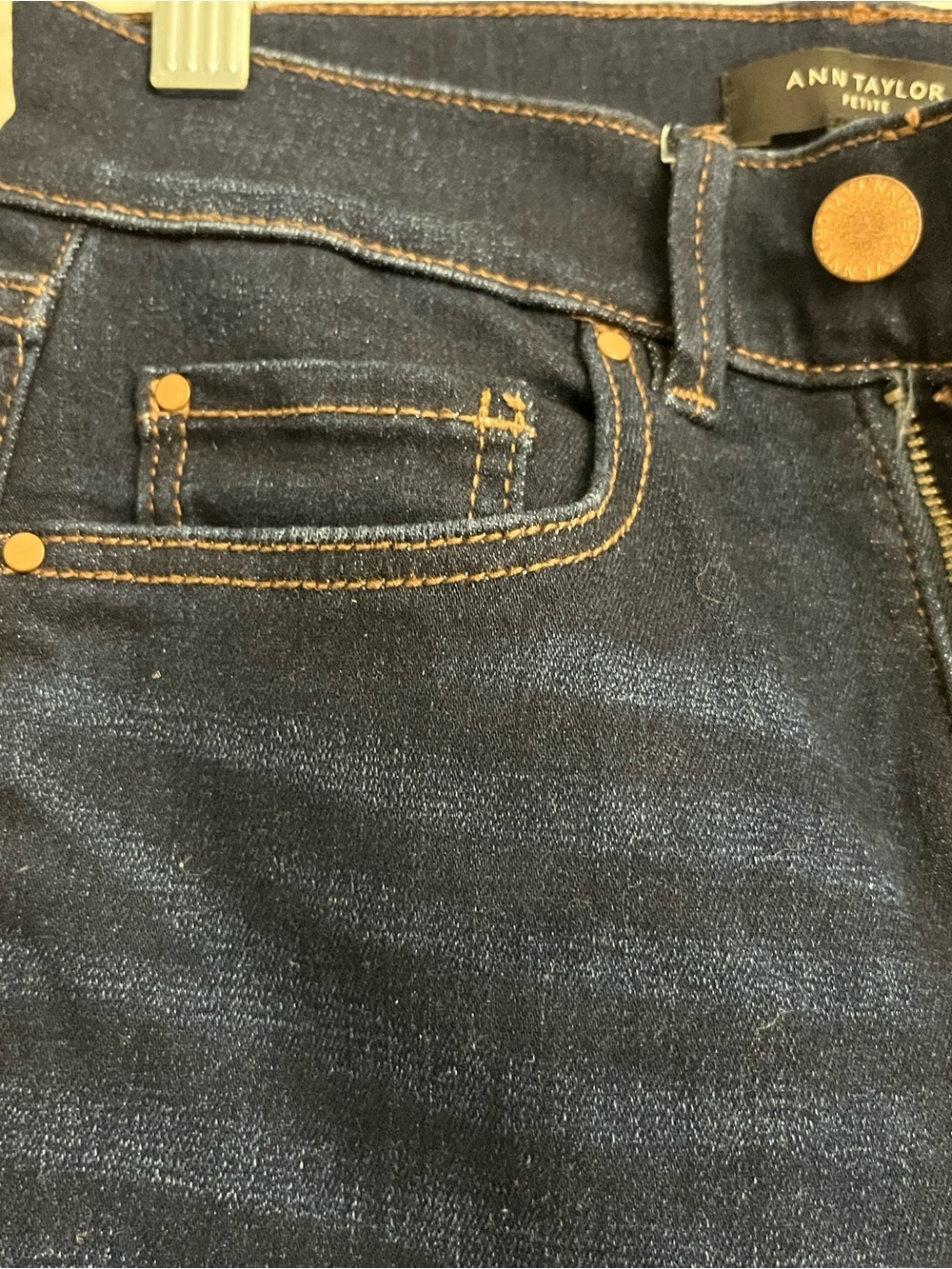 Ann Taylor High-Rise Skinny Jeans in Dark Blue women petite size 00P - Picture 6 of 11